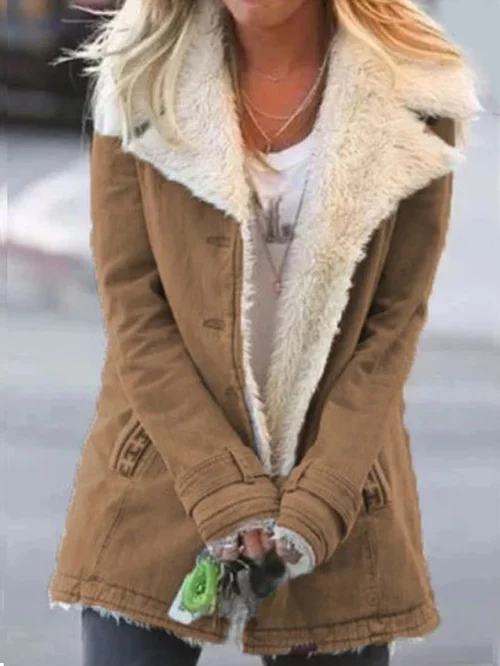 Women's Sherpa Lined Utility Jacket with Button Front