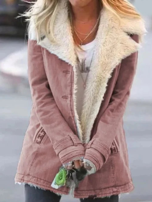 Women's Sherpa Lined Utility Jacket with Button Front