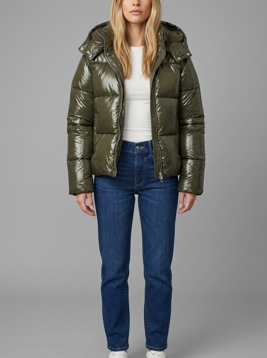 Women's Shiny Padded Puffer Jacket