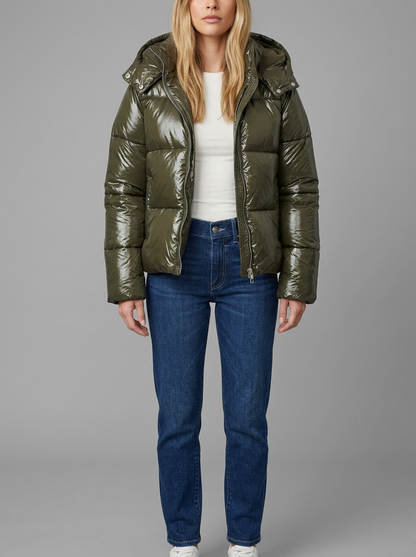 Women's Shiny Padded Puffer Jacket