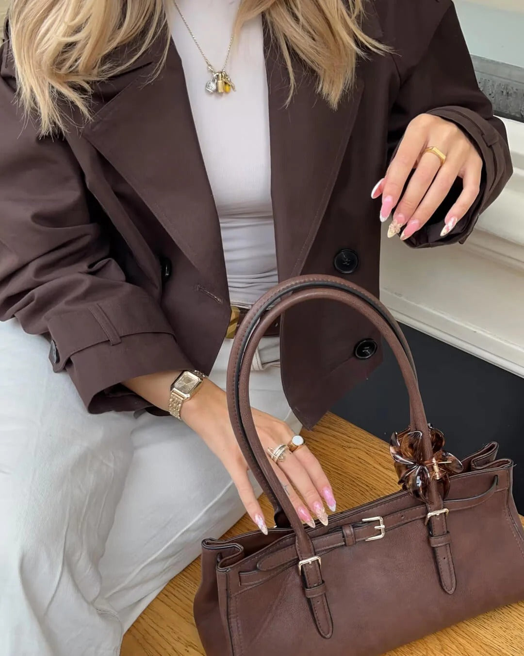 Women's Short Double Breasted Trench Coat