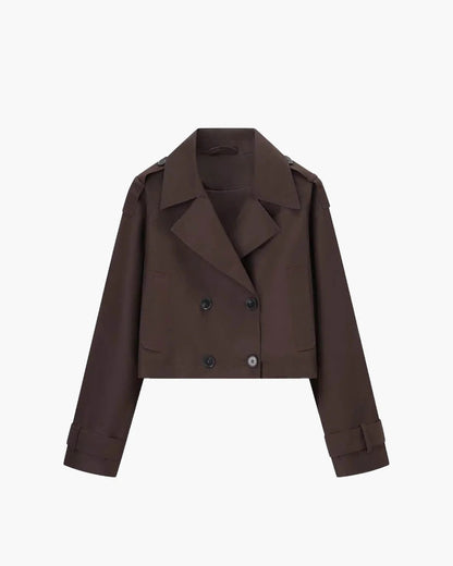 Women's Short Double Breasted Trench Coat