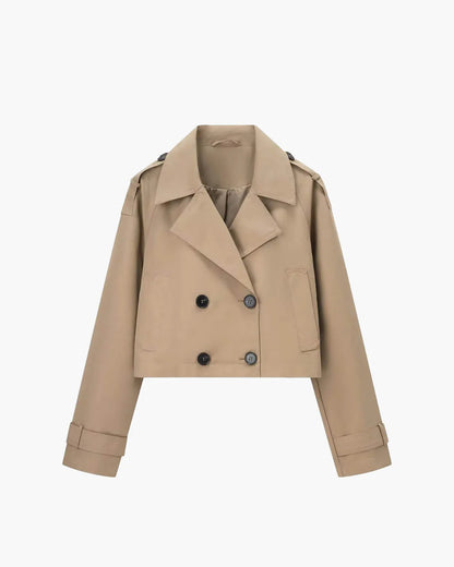 Women's Short Double Breasted Trench Coat