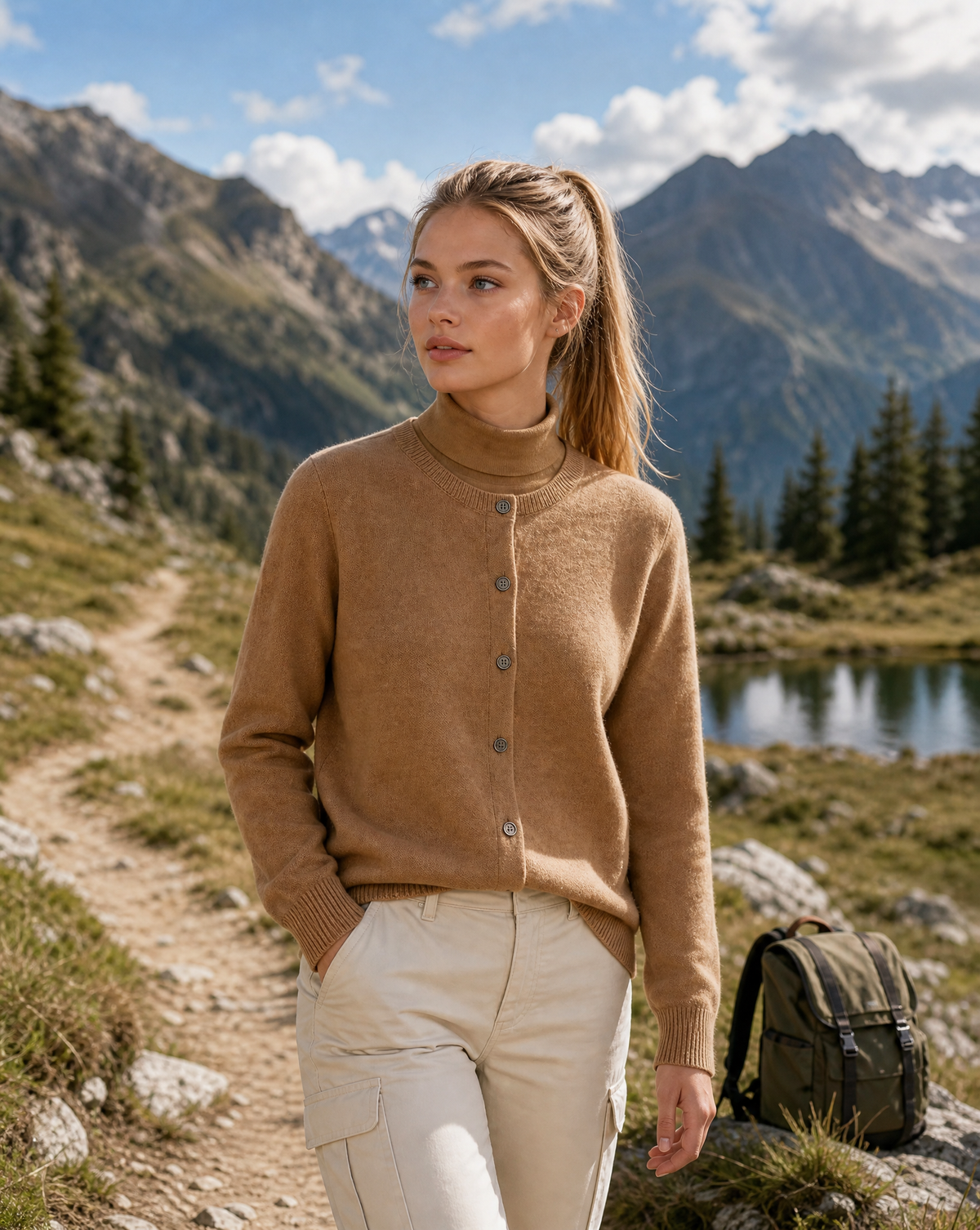 Women's Soft Button Cardigan