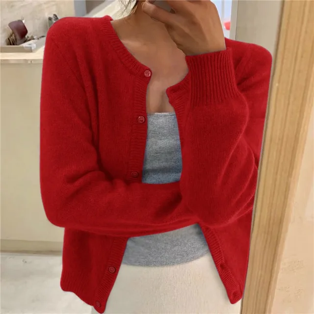 Women's Soft Knit Button Front Cardigan