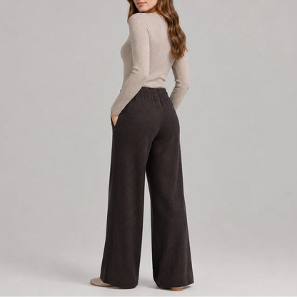 Women's Soft Wide Leg Drawstring Lounge Trousers
