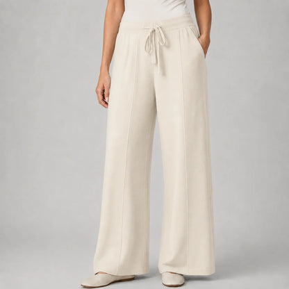 Women's Soft Wide Leg Drawstring Lounge Trousers