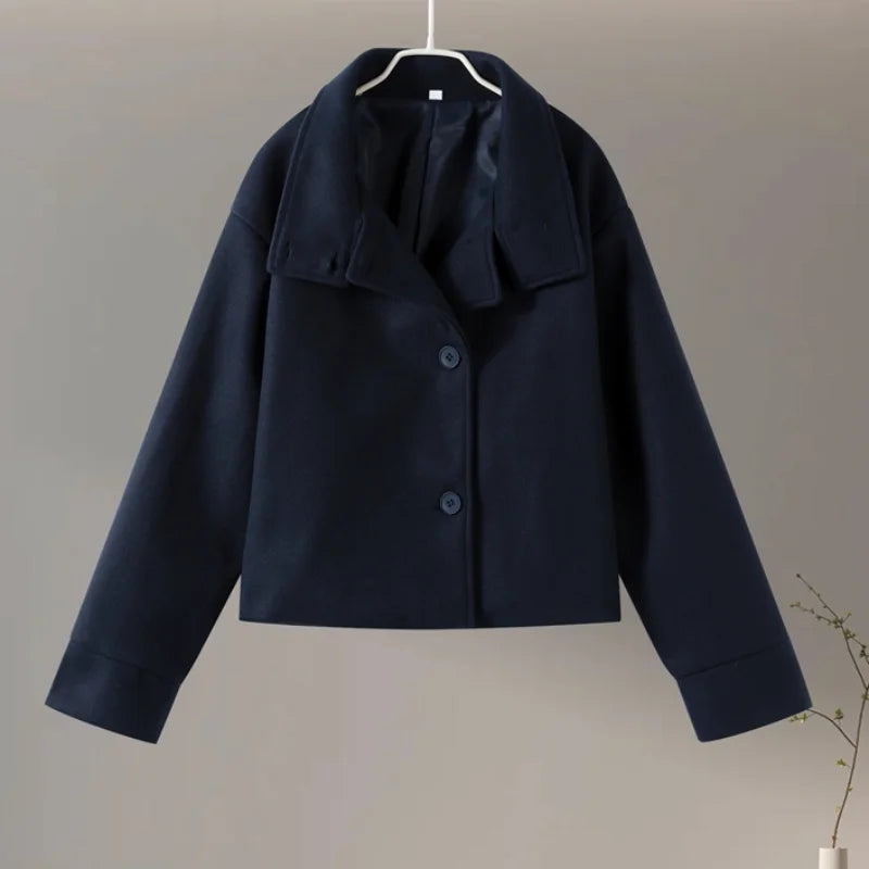 Women's Stand Collar Pea Coat