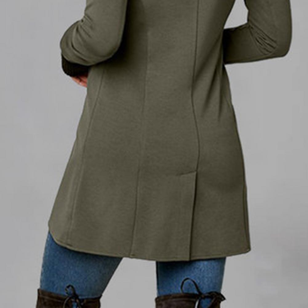 Women's Stand Collar Wool Coat with Button Front