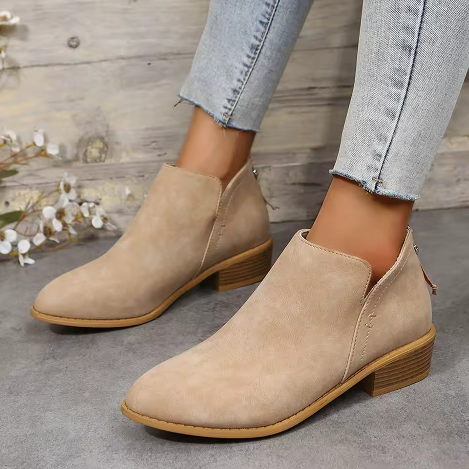 Women's Suede Look Ankle Boots
