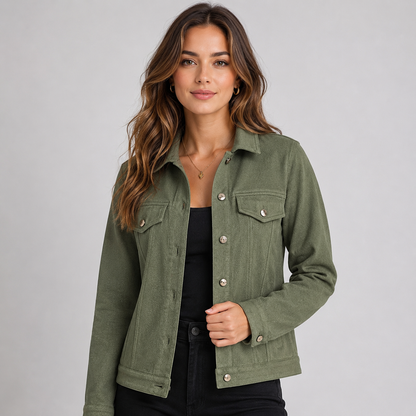 Women's Suede Look Trucker Jacket