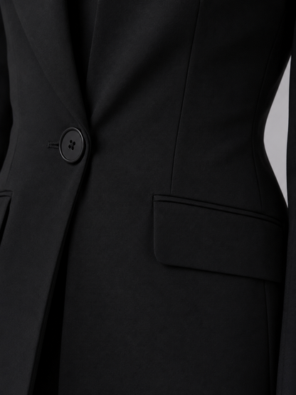 Women's Tailored Blazer and Wide Leg Trouser Suit Set