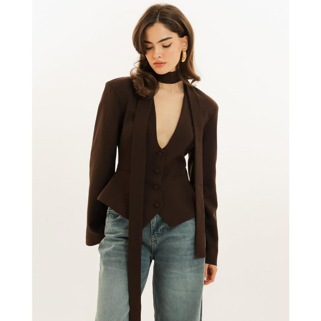 Women's Tailored Blazer with Shawl Detail