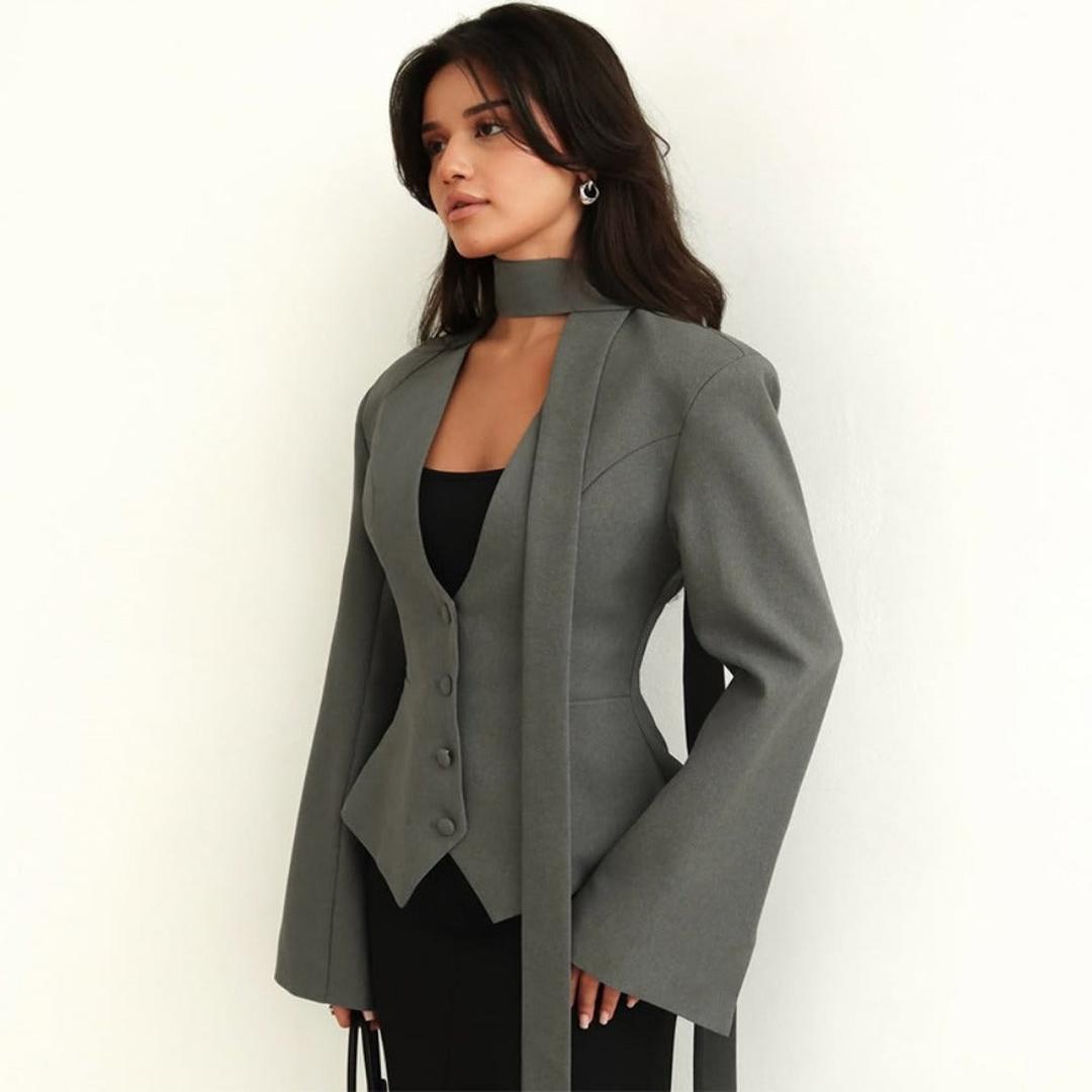 Women's Tailored Blazer with Shawl Detail