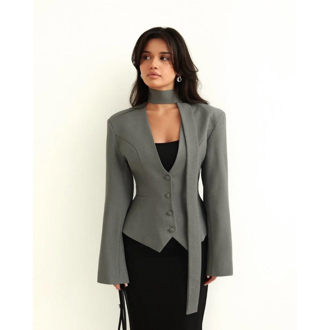 Women's Tailored Blazer with Shawl Detail