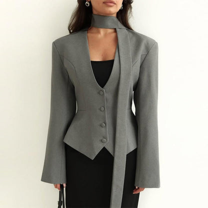 Women's Tailored Blazer with Shawl Detail