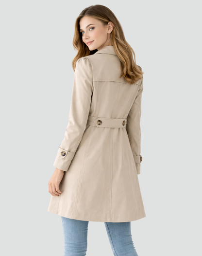 Women's Tailored Lapel Trench Coat