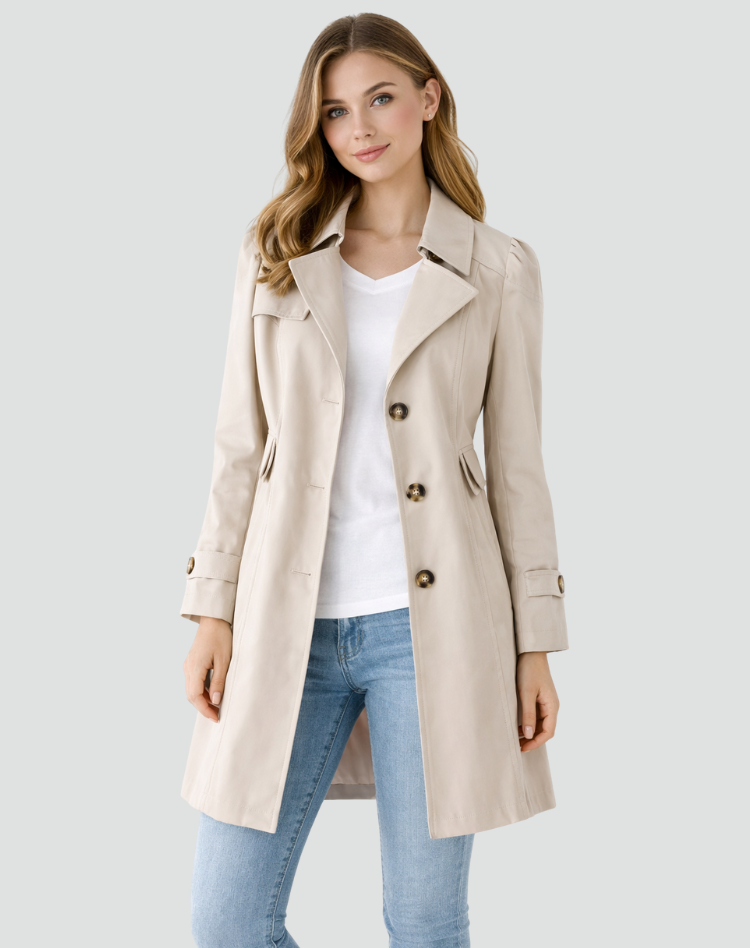 Women's Tailored Lapel Trench Coat