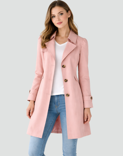Women's Tailored Lapel Trench Coat