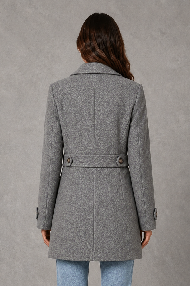 Women's Tailored Longline Winter Coat with Button Front