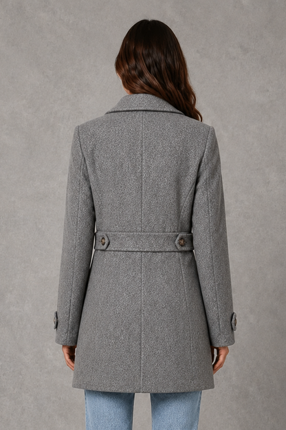 Women's Tailored Longline Winter Coat with Button Front