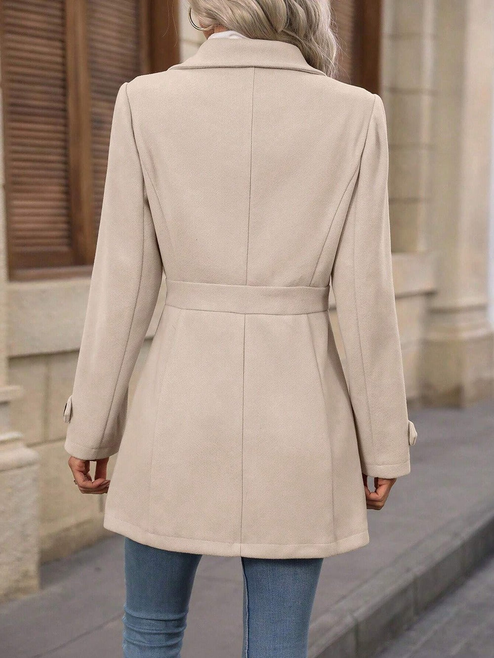 Women's Tailored Winter Trench Coat with Belt