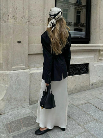 Women's Taupe Leather Bucket Bag
