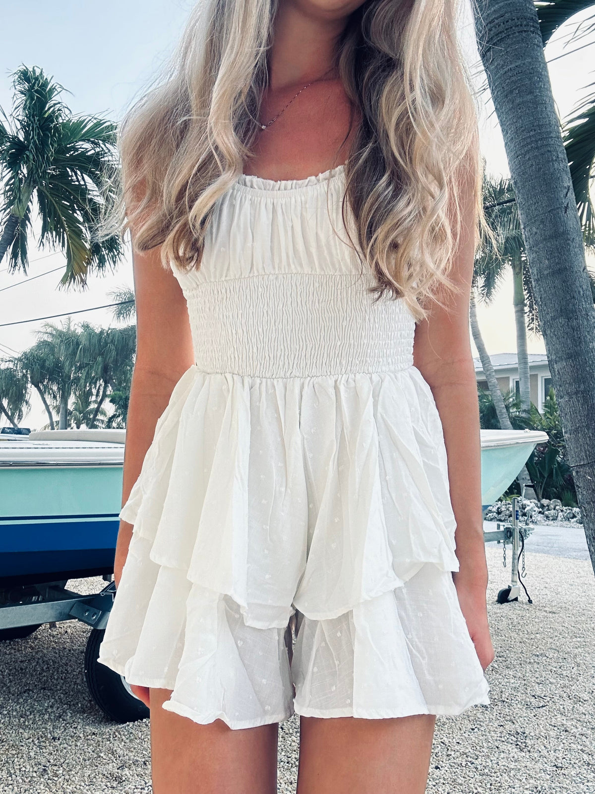 Women's Tie Waist Boho Mini Dress
