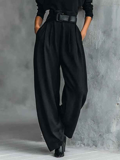 Women's Turtleneck Top And Trouser Two Piece Set
