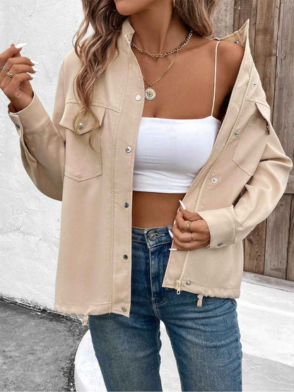 Women's Utility Drawstring Cargo Jacket