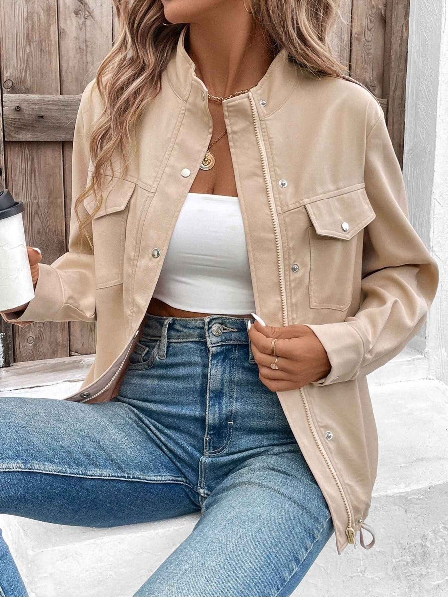 Women's Utility Drawstring Cargo Jacket