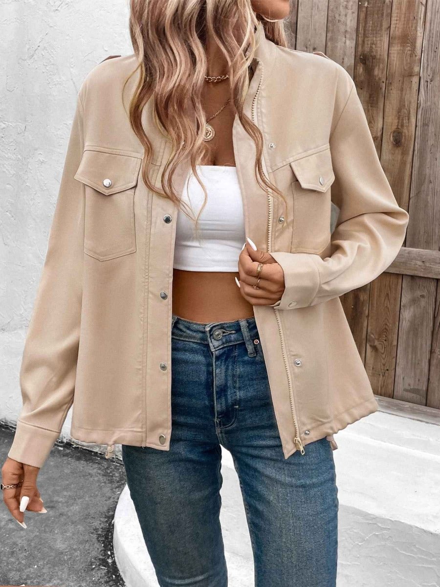 Women's Utility Drawstring Cargo Jacket