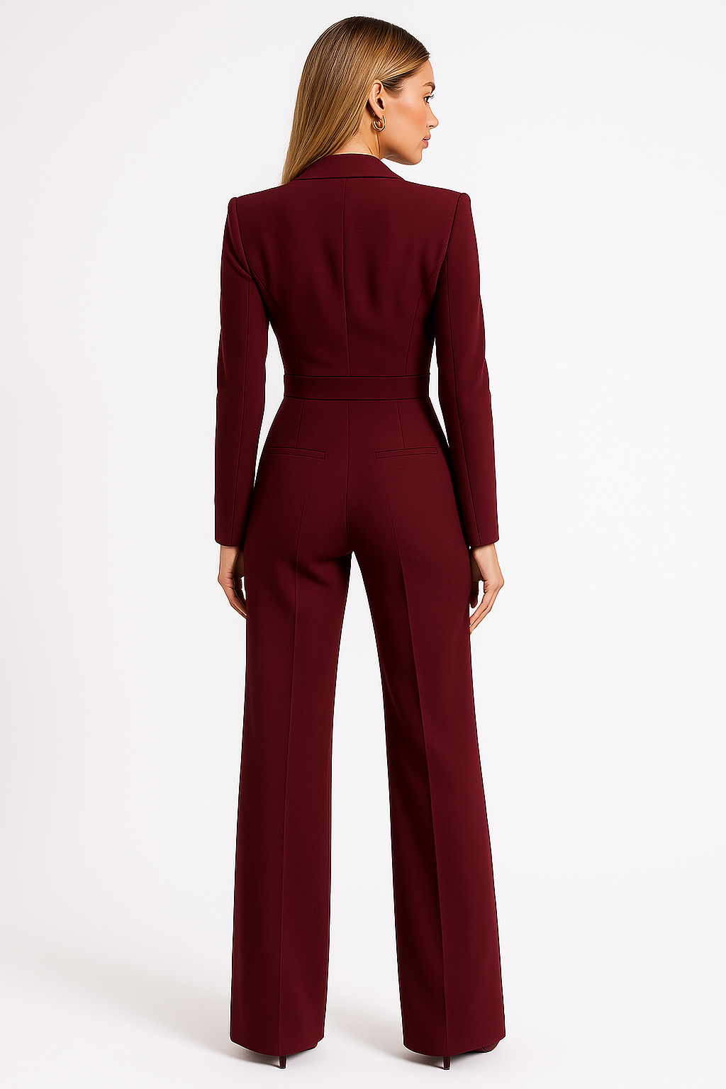 Women's V-Neck Wide-Leg Jumpsuit