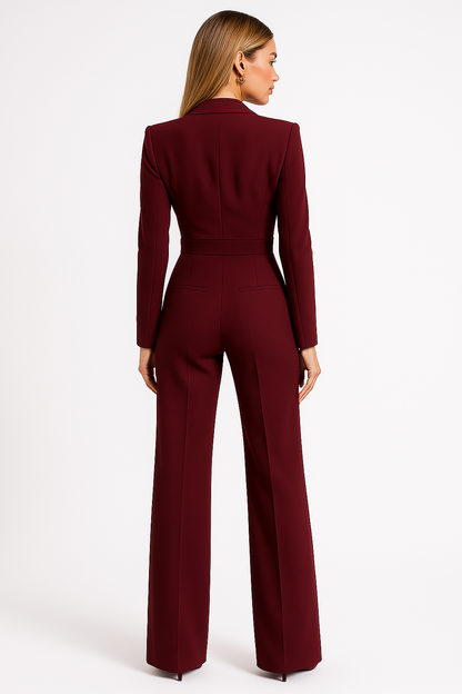 Women's V-Neck Wide-Leg Jumpsuit