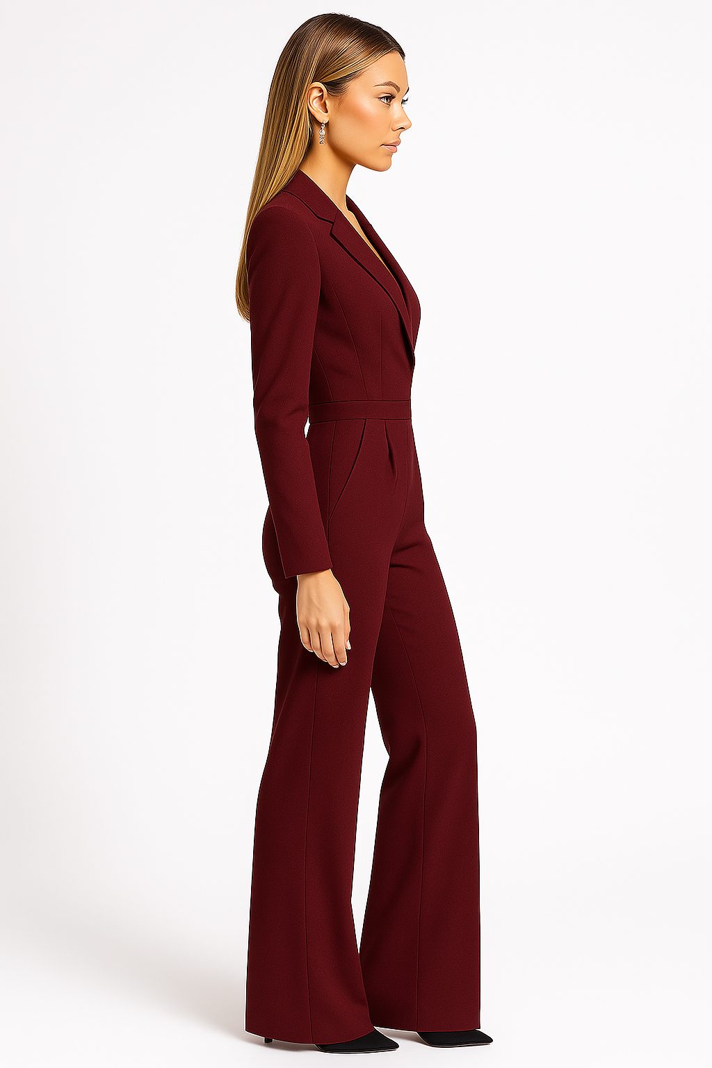 Women's V-Neck Wide-Leg Jumpsuit
