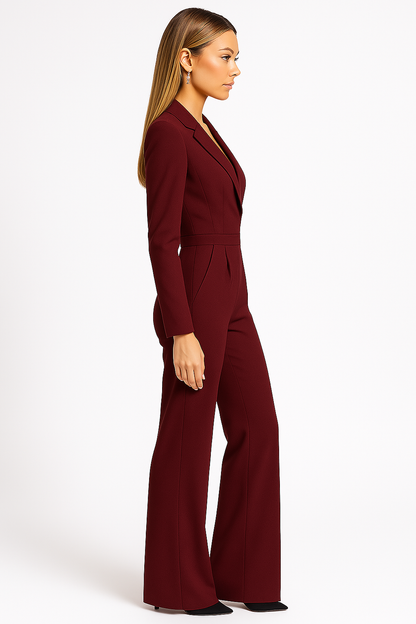 Women's V-Neck Wide-Leg Jumpsuit