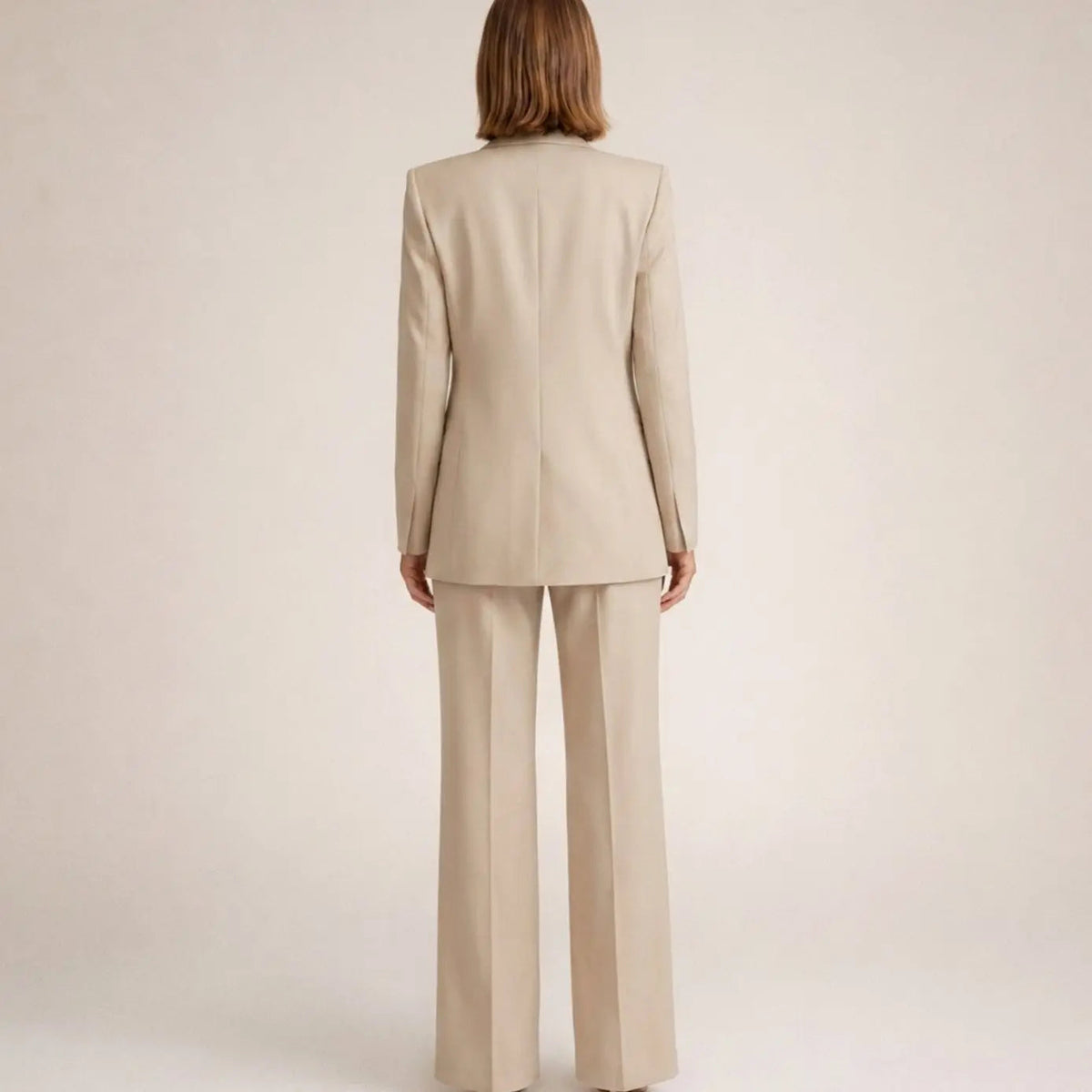 Women's Wide-Leg Tailored Blazer Trouser Suit Set