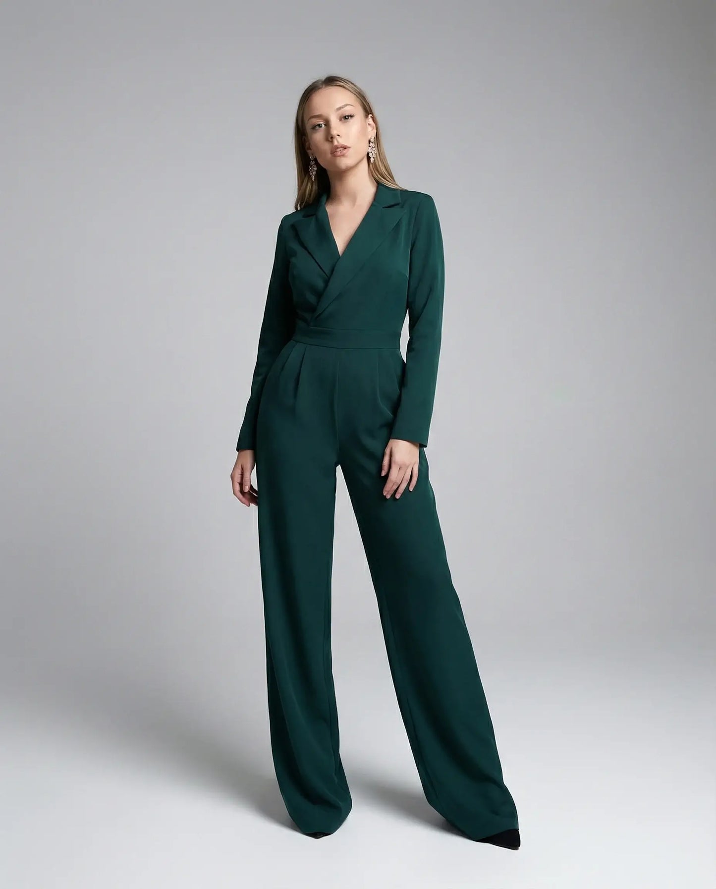 Women’s Wide Leg V Neck Jumpsuit