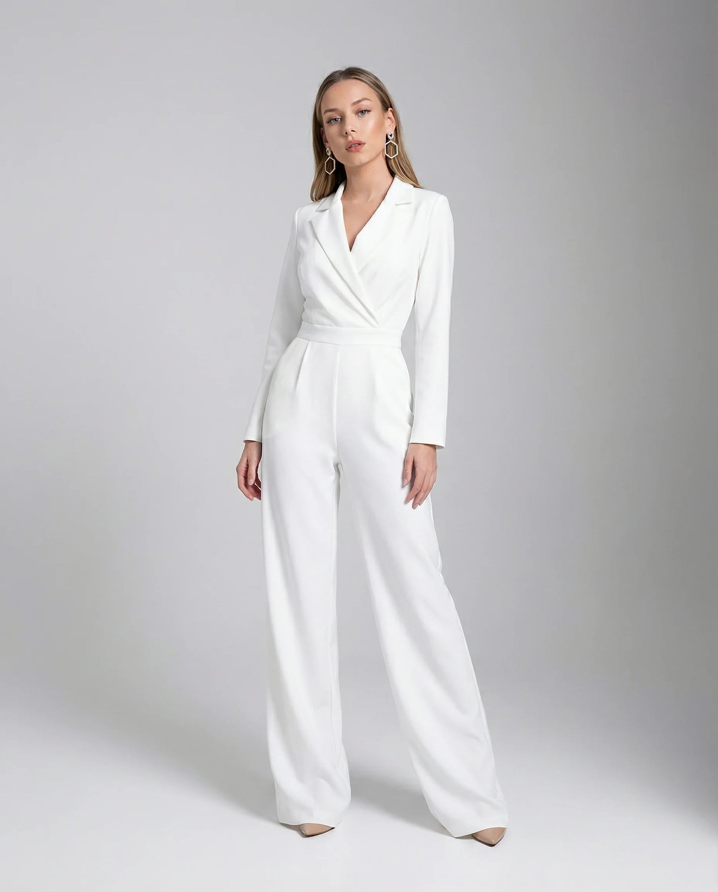 Women’s Wide Leg V Neck Jumpsuit