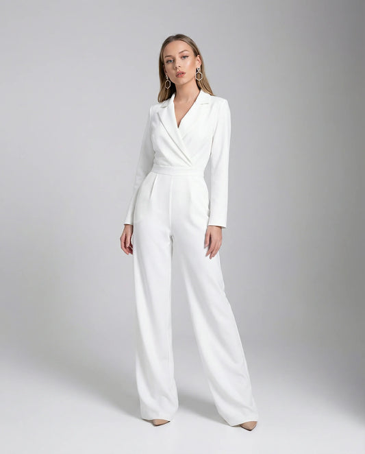Women’s Wide Leg V Neck Jumpsuit