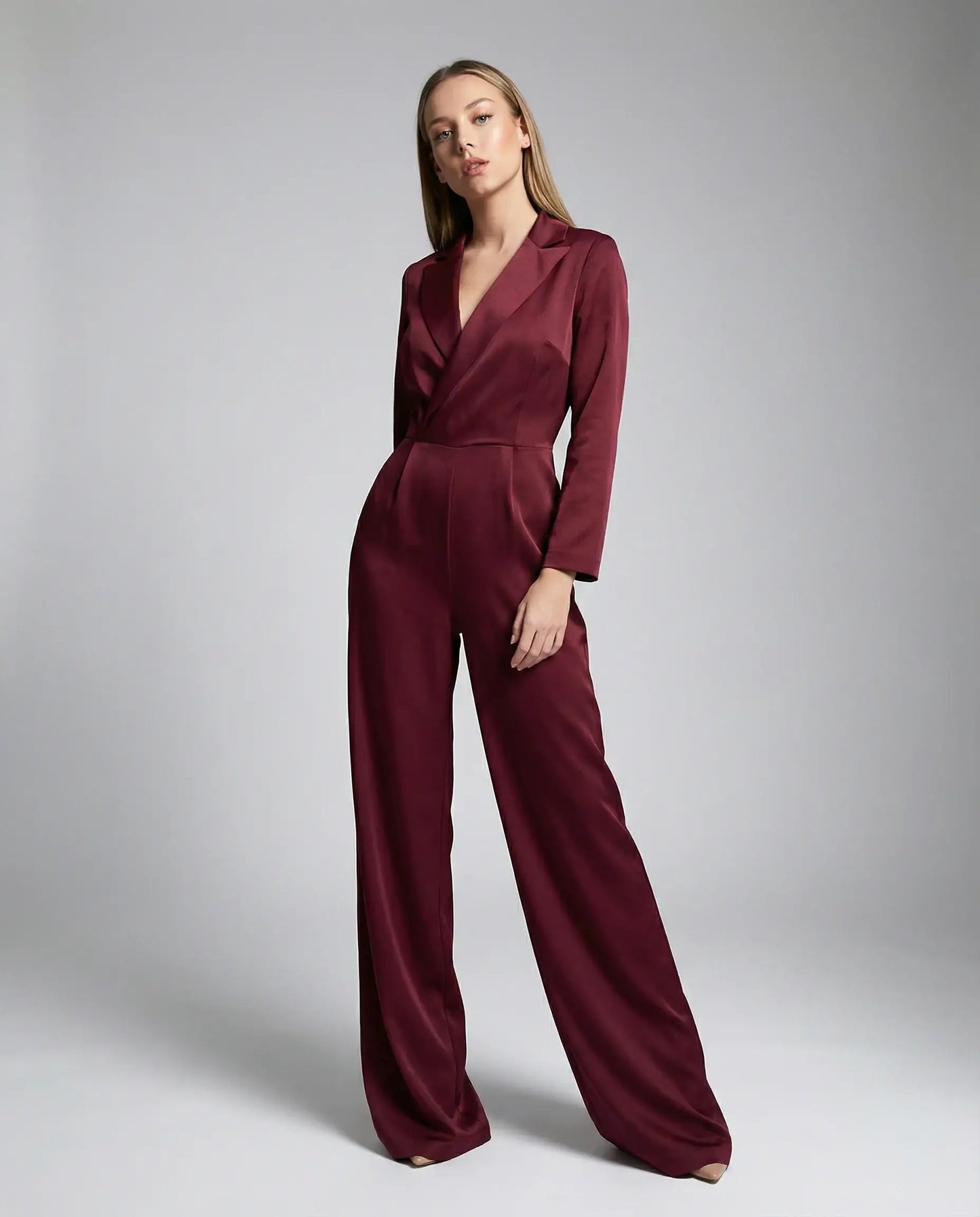 Women’s Wide Leg V Neck Jumpsuit