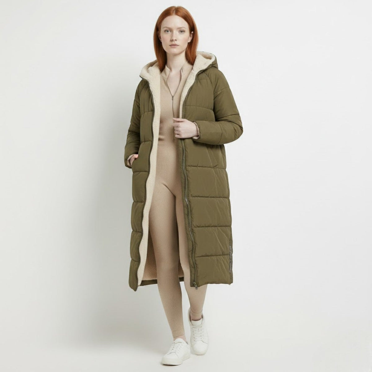 Women's Winter Jacket with sherpa lining