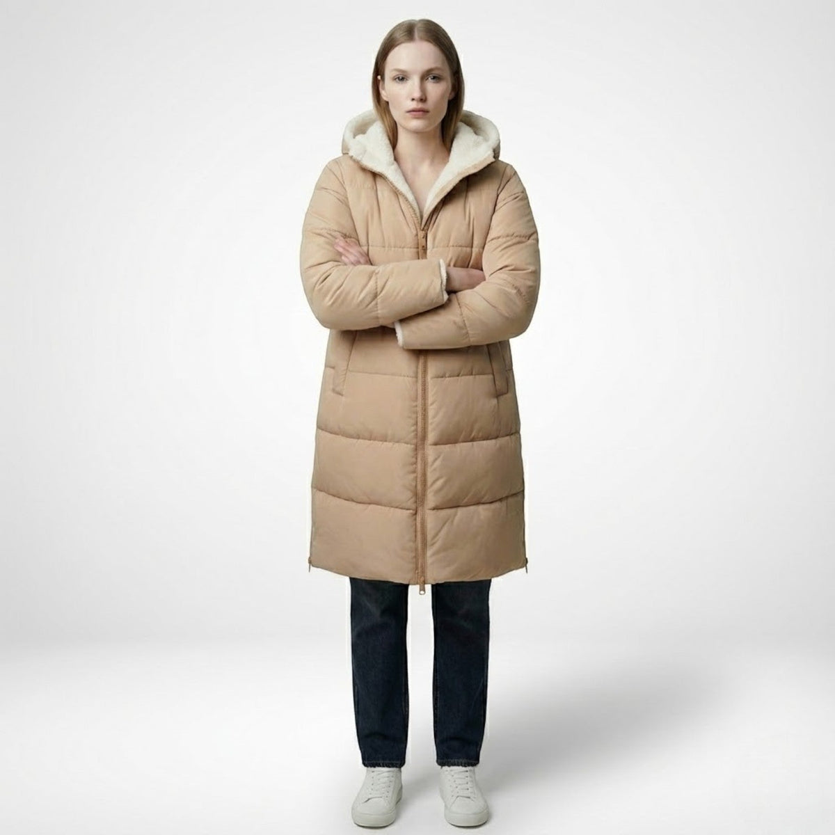 Women's Winter Jacket with sherpa lining