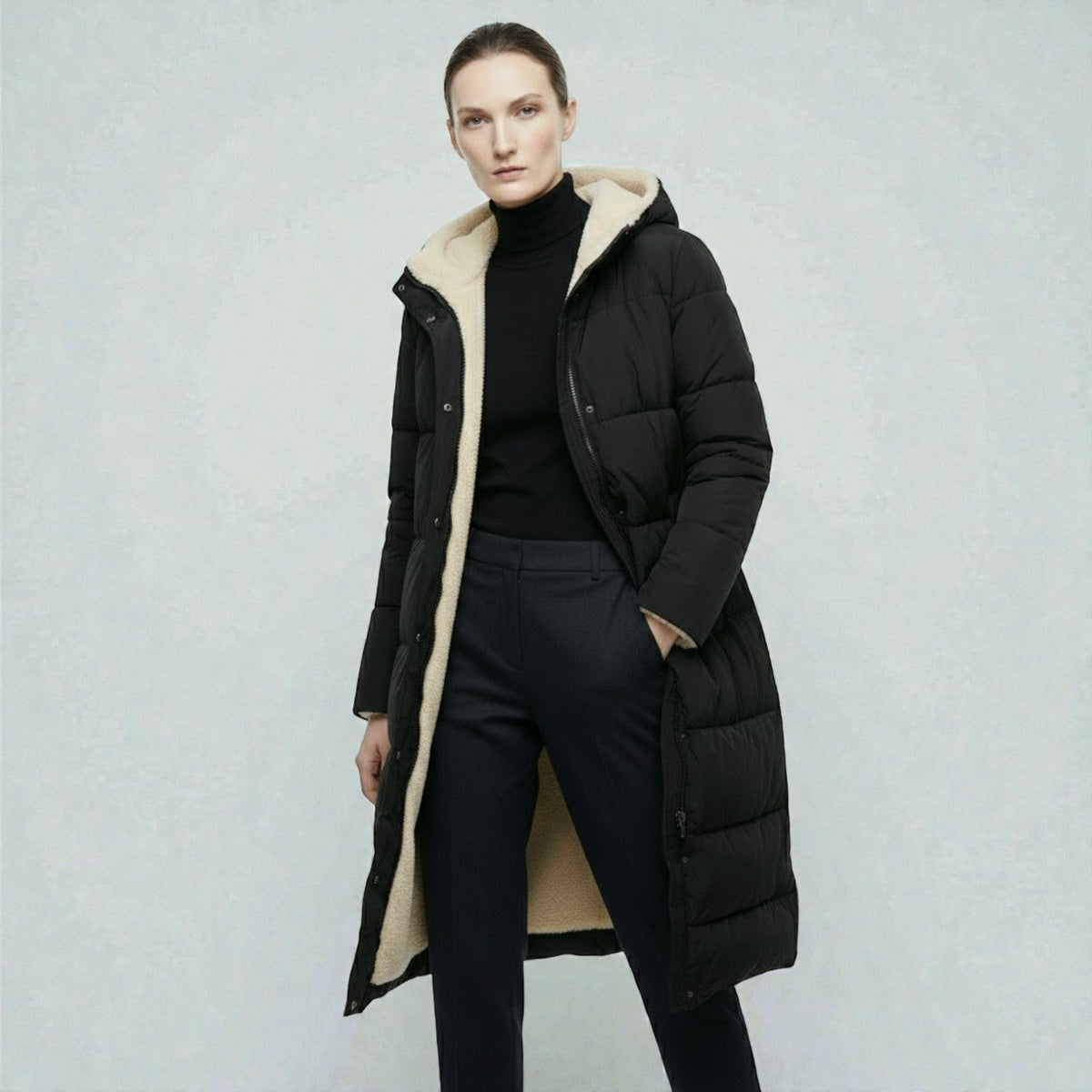 Women's Winter Jacket with sherpa lining