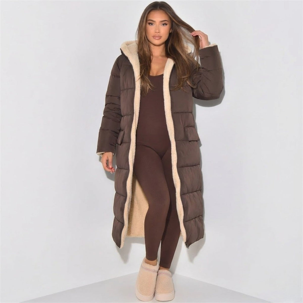 Women's Winter Jacket with sherpa lining