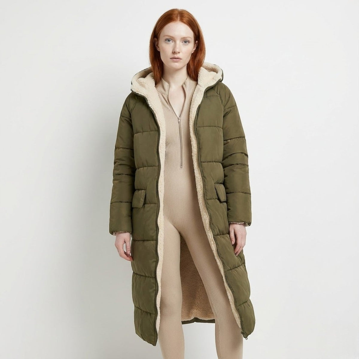Women's Winter Jacket with sherpa lining