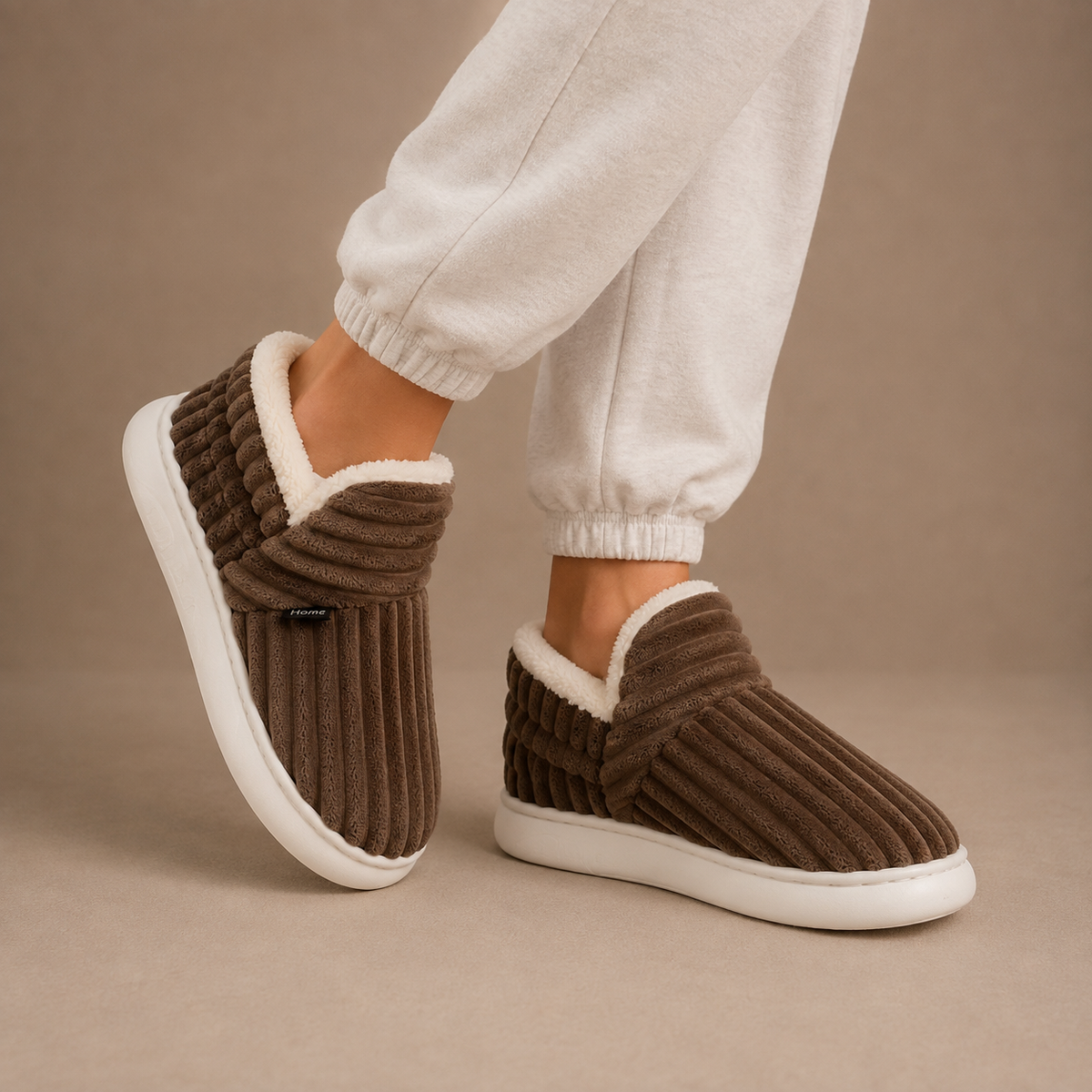 Women's Winter Slippers with Fleece Lining and Slip On Design