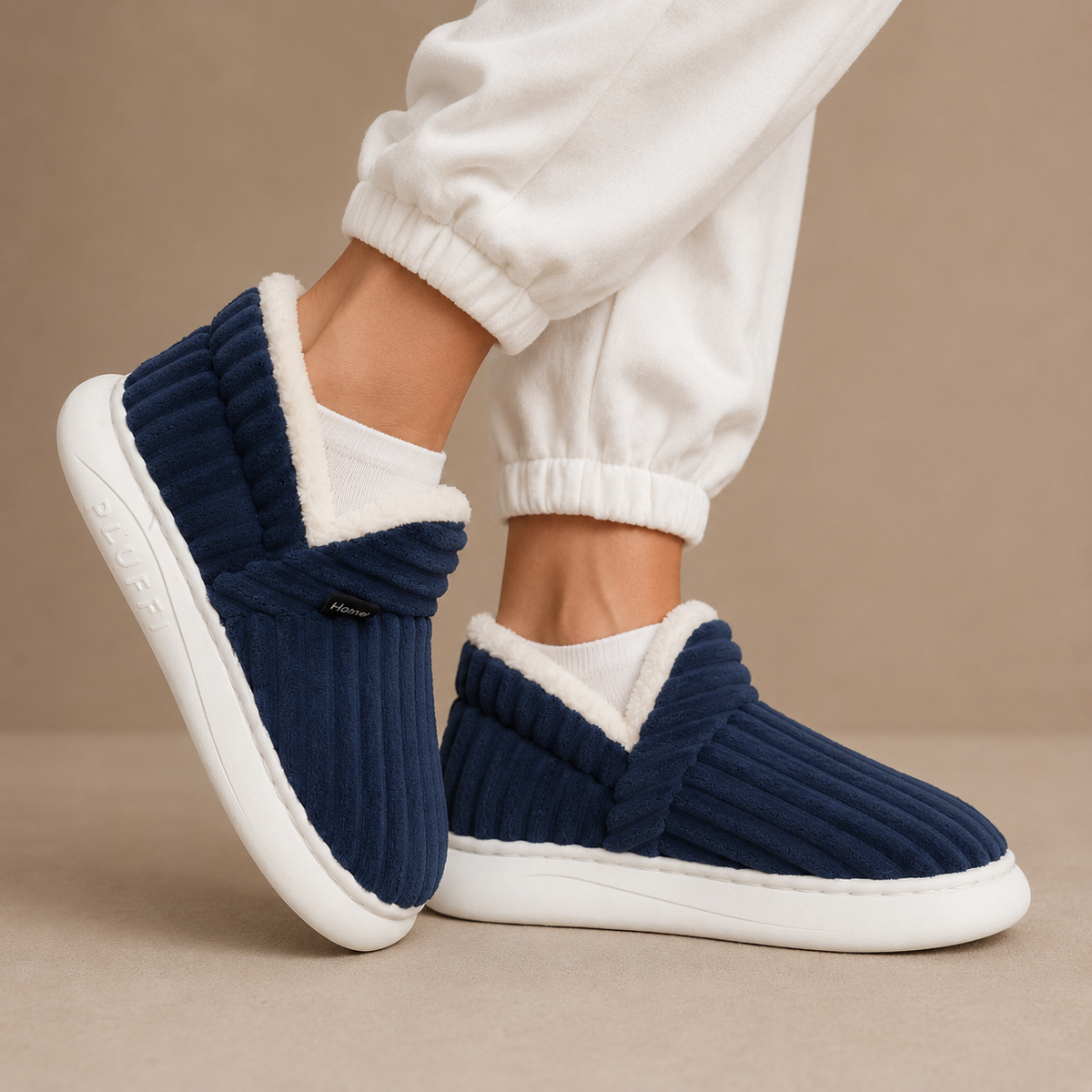 Women's Winter Slippers with Fleece Lining and Slip On Design