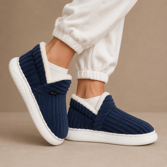 Women's Winter Slippers with Fleece Lining and Slip On Design