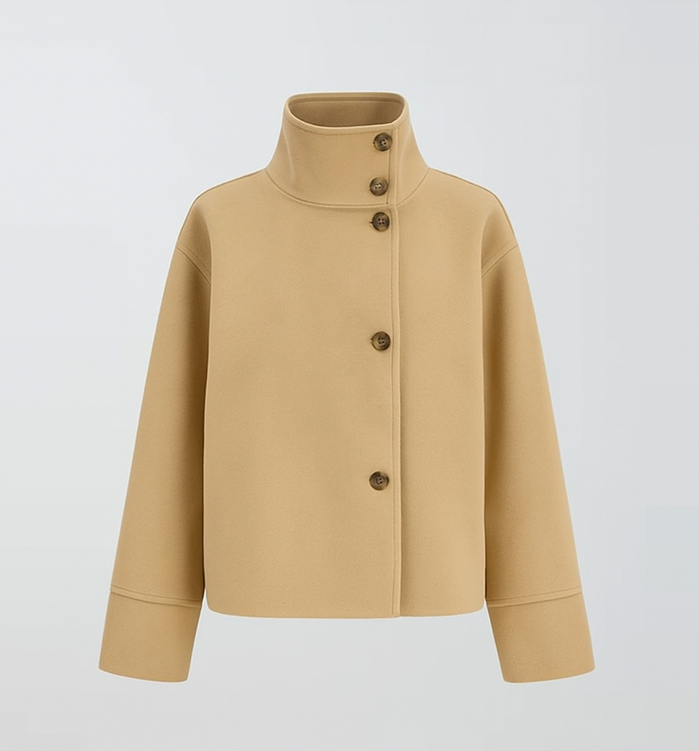 Women's Wool Blend High Collar Jacket